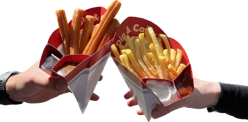 Dip & Carry fold-out fast food packaging