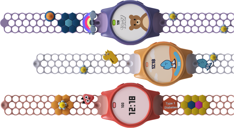 GlucoBuddy colour and snap-fit accessory options