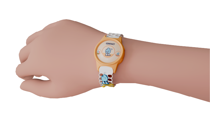 GlucoBuddy worn on the wrist
