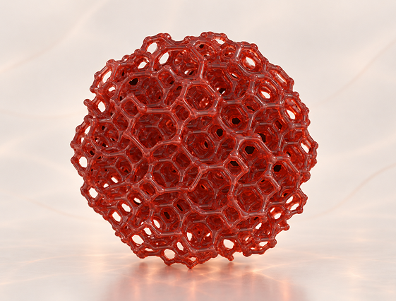 Lattice sphere, red