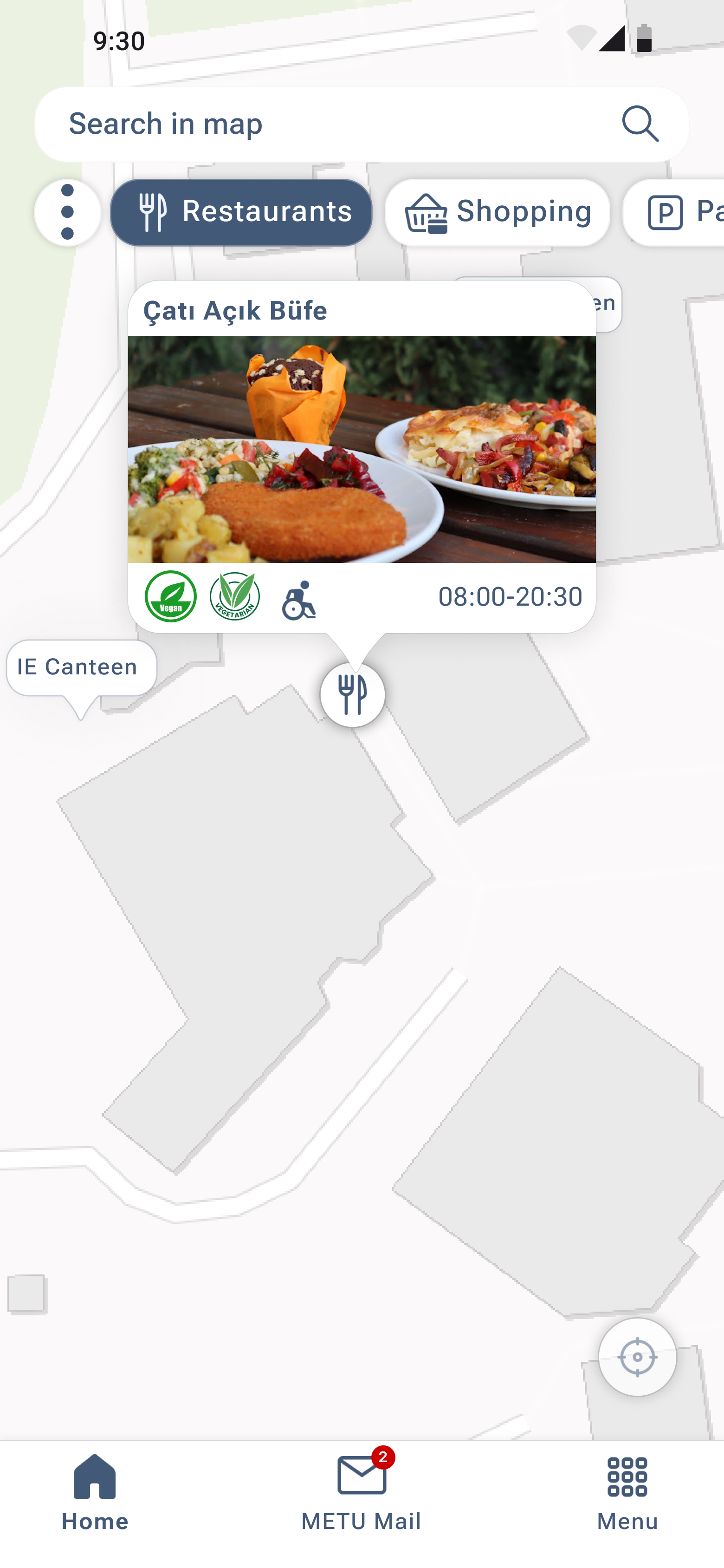 Campus map — Çatı Büfe