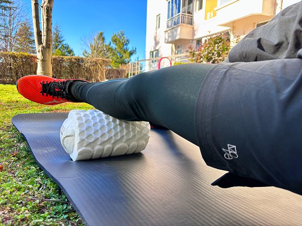 Speaker used as a foam roller