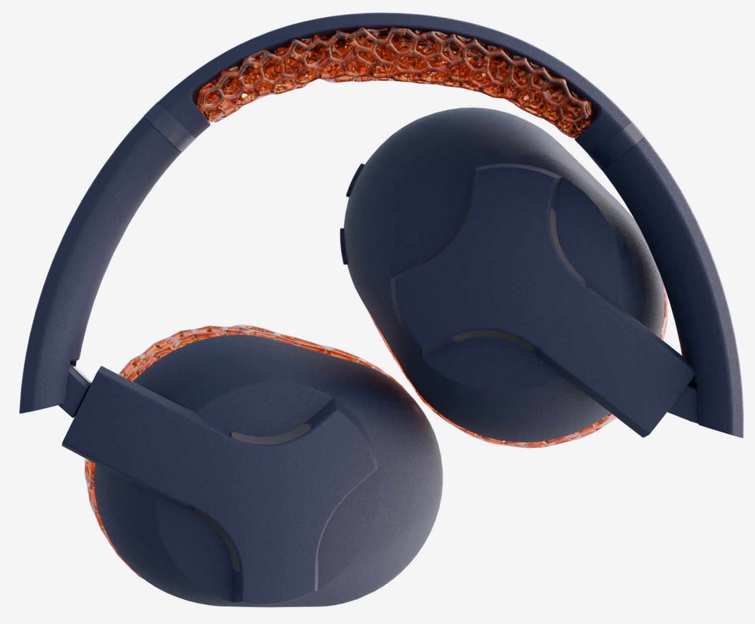 Headphone folded flat